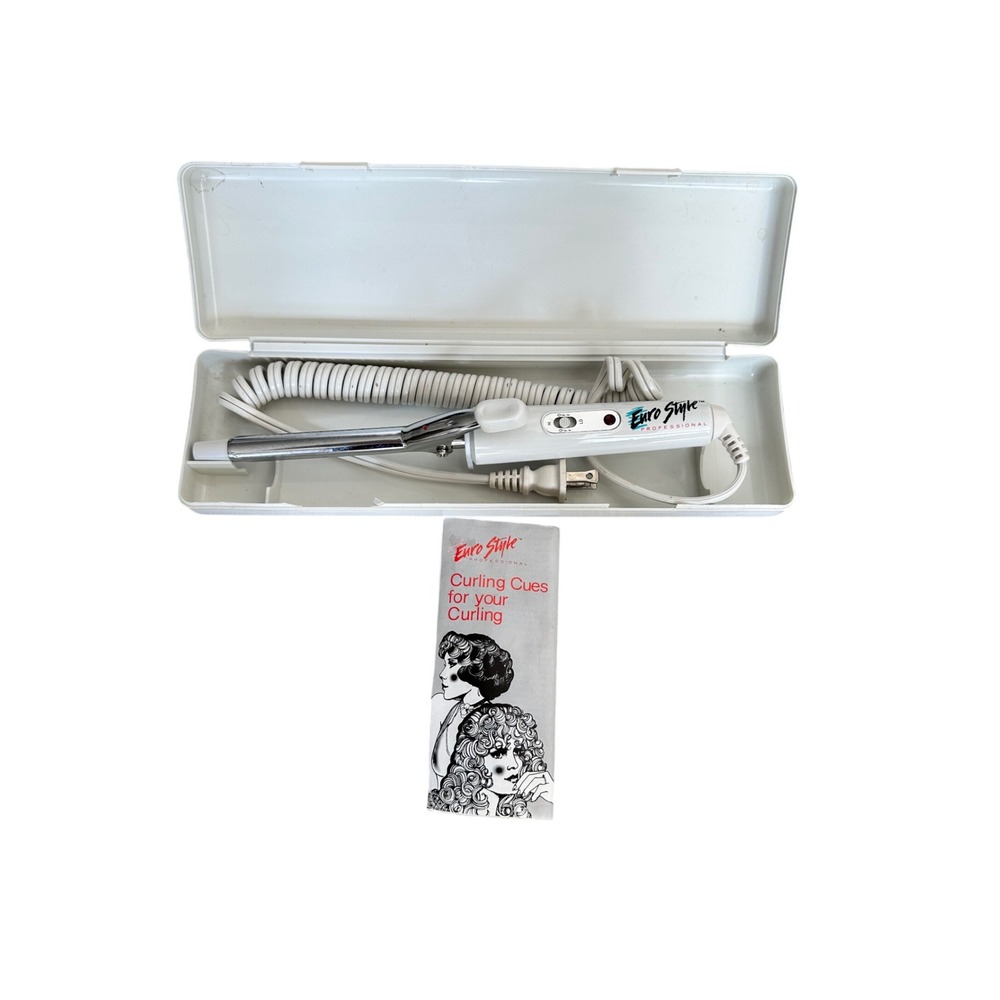 Vintage Euro Style Professional Curling Iron with Case and Manual- Tested